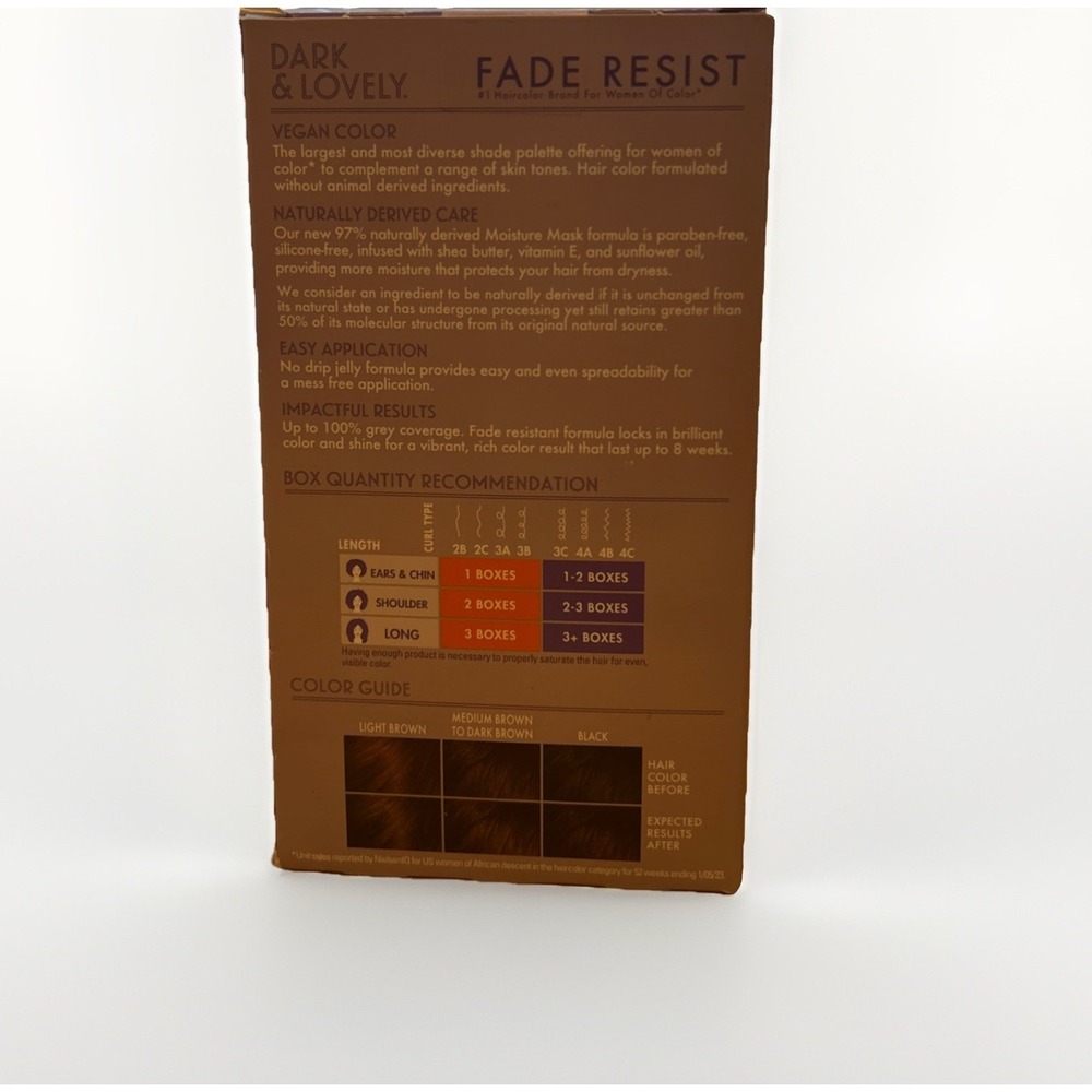 Dark and Lovely‎ Fade Resist Hair Color Brown Sable Argan Oil & Vitamin E 373 - Picture 3 of 4